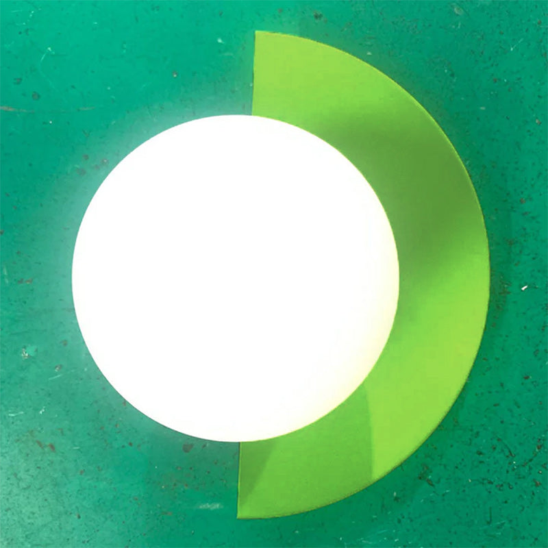 Glazen bolvormige moderne wandlamp