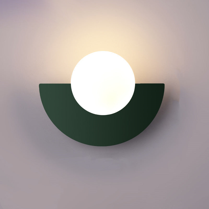 Glazen bolvormige moderne wandlamp