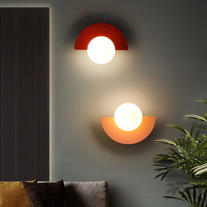 Glazen bolvormige moderne wandlamp