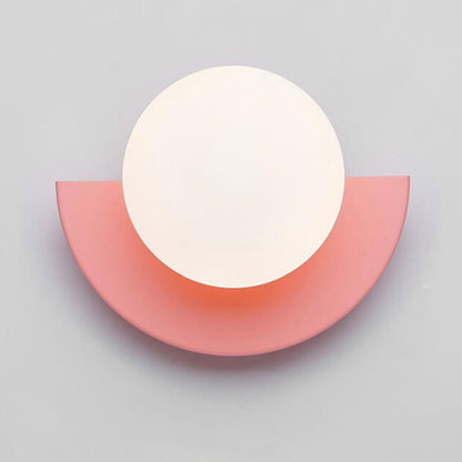 Glazen bolvormige moderne wandlamp