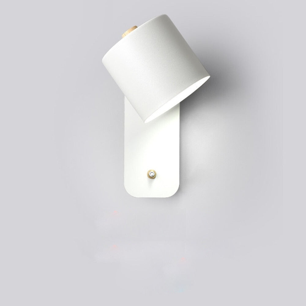 Moderne metalen led-wandlamp met schakelaar
