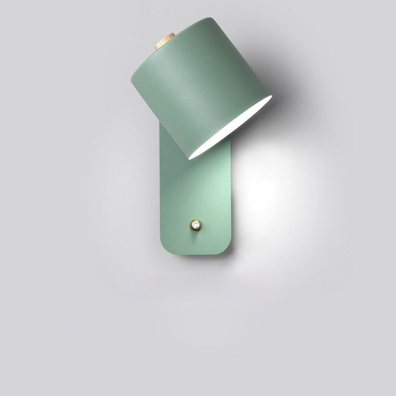 Moderne metalen led-wandlamp met schakelaar