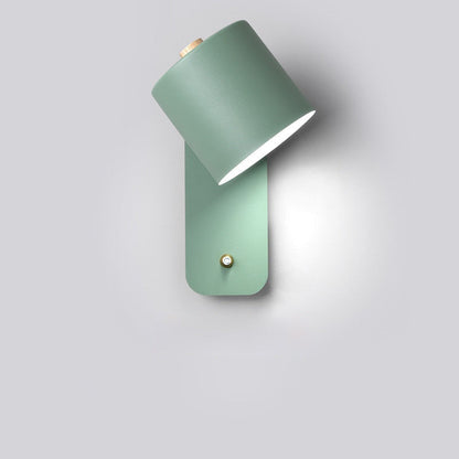 Moderne metalen led-wandlamp met schakelaar