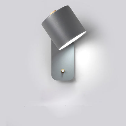 Moderne metalen led-wandlamp met schakelaar