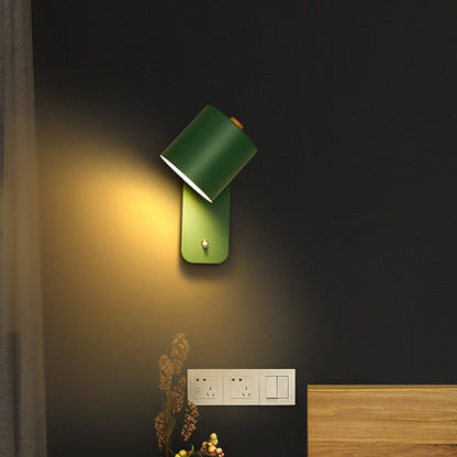 Moderne metalen led-wandlamp met schakelaar