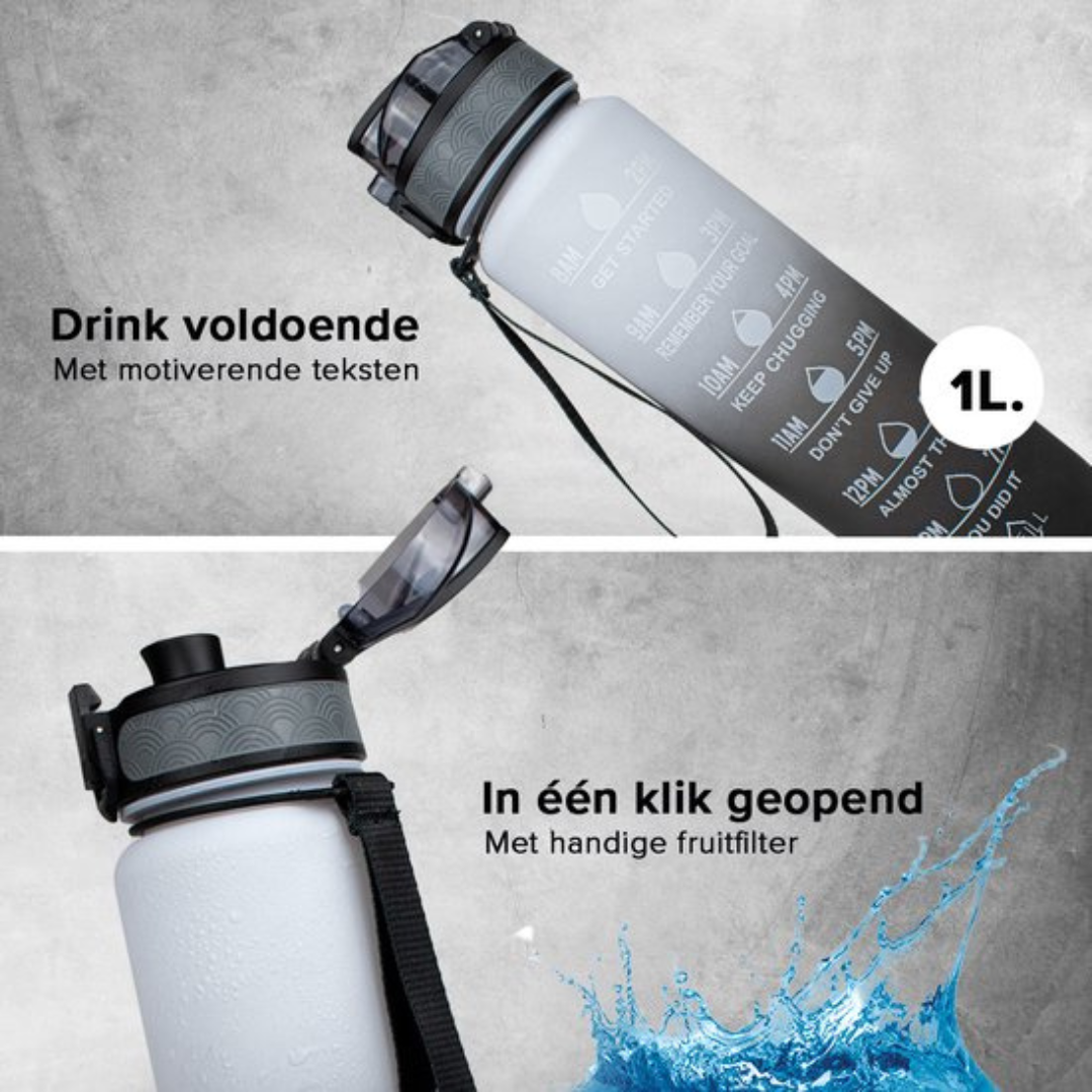HydraHero waterfles met tijdlijn