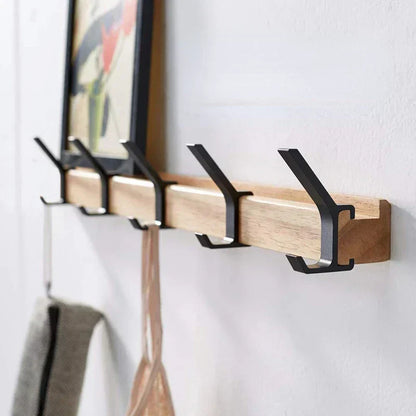 Houten Wandrek met Verstelbare Dubbele Haken