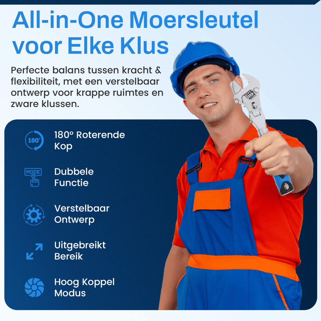 Multifix verstelbare 5-in-1 moersleutel