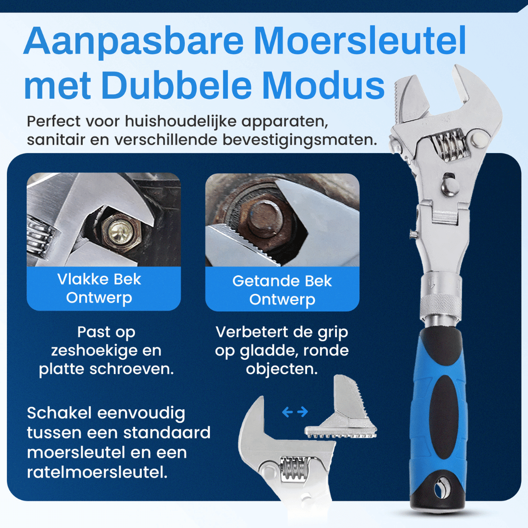 Multifix verstelbare 5-in-1 moersleutel
