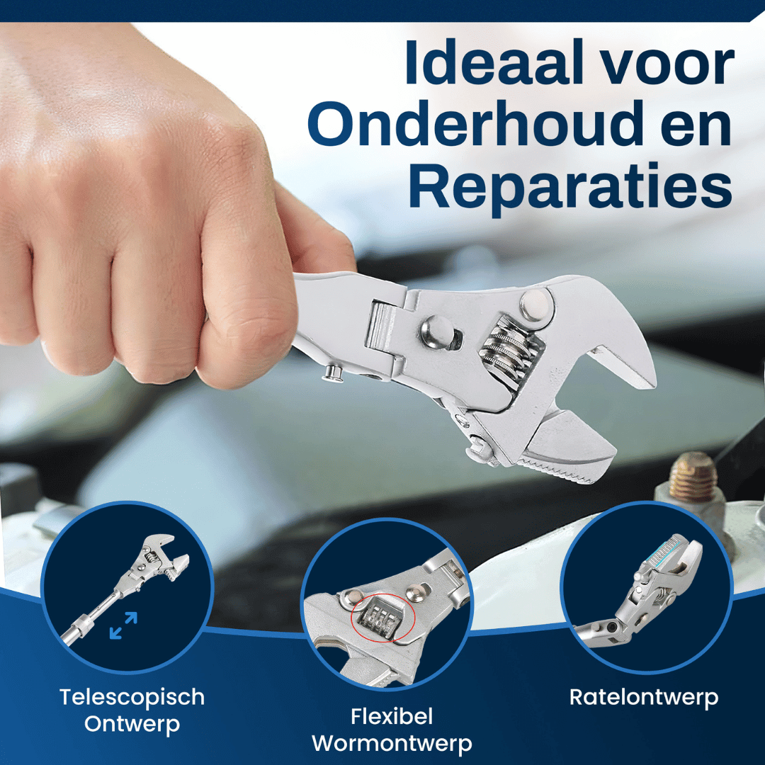 Multifix 5-in-1 verstelbare moersleutel