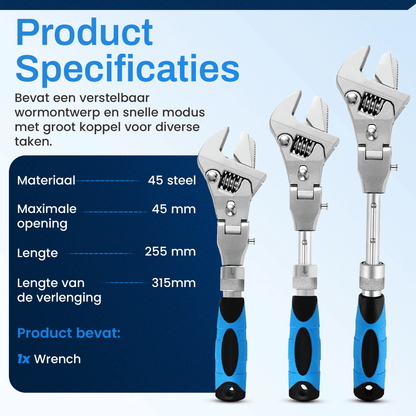 Multifix verstelbare 5-in-1 moersleutel