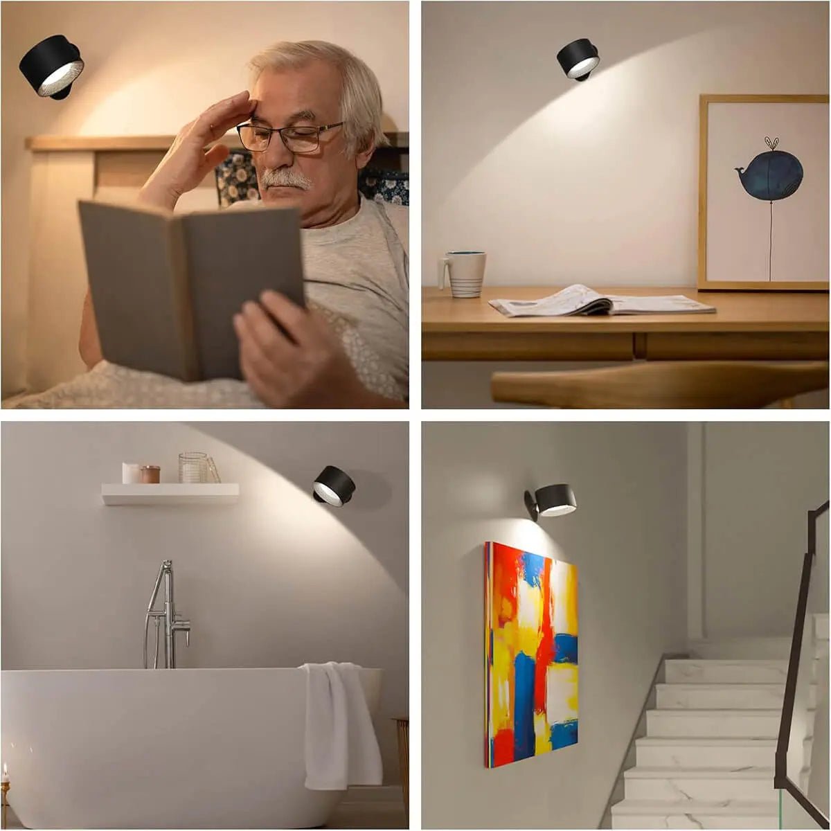ScandiGlow draadloze wandlamp