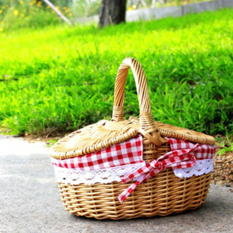 Navando ovale rieten picknickmand