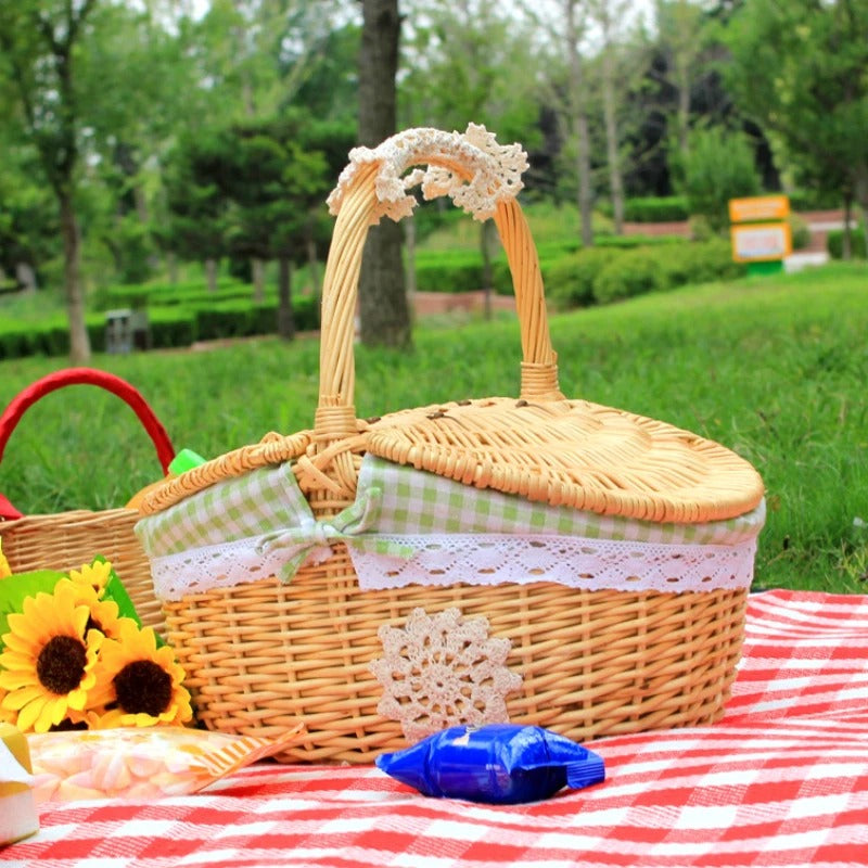 Navando ovale rieten picknickmand