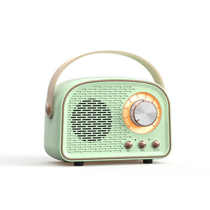 Retro draagbare bluetooth-speaker met FM-radio