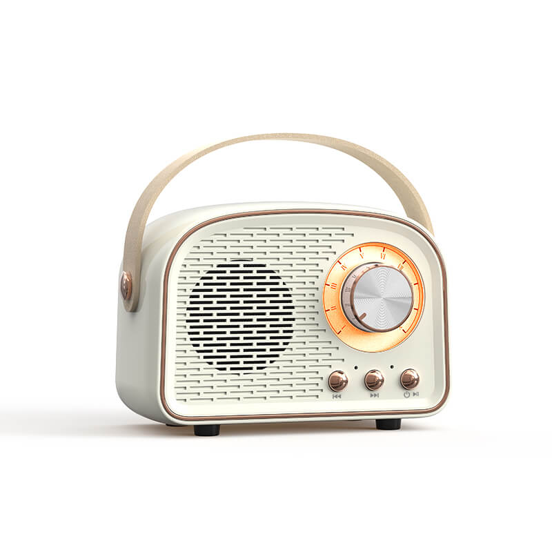 Retro draagbare bluetooth-speaker met FM-radio