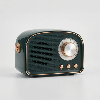Retro draagbare bluetooth-speaker met FM-radio