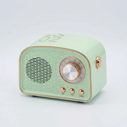 Retro draagbare bluetooth-speaker met FM-radio