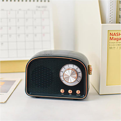 Retro draagbare bluetooth-speaker met FM-radio