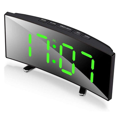 Navando digitale wekker met gebogen LED-display