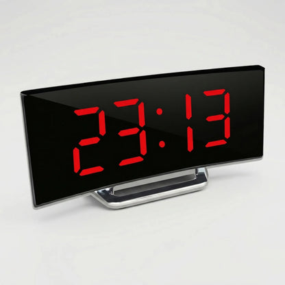Navando digitale wekker met gebogen LED-display