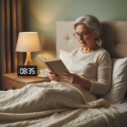Navando digitale wekker met gebogen LED-display