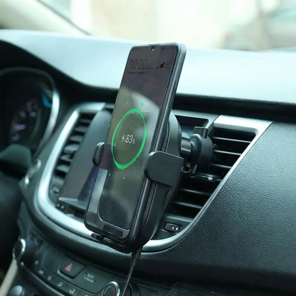 Draadloze autolader met automatische klem