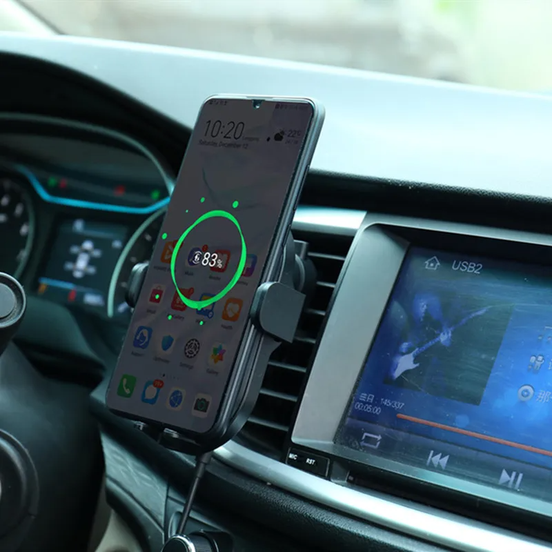 Draadloze autolader met automatische klem