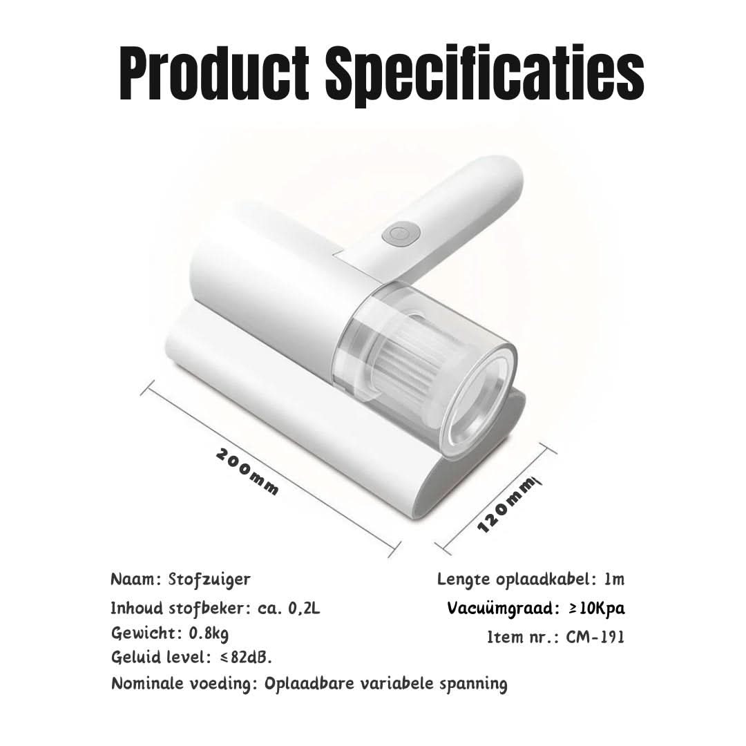 Navando draadloze matras handstofzuiger