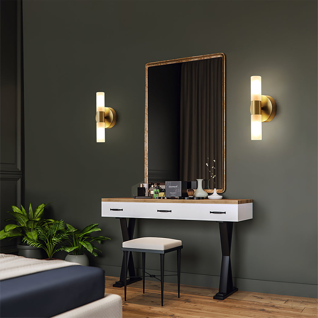 Elegante cilindrische wandlamp