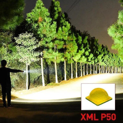 XHP50 oplaadbare LED zaklamp