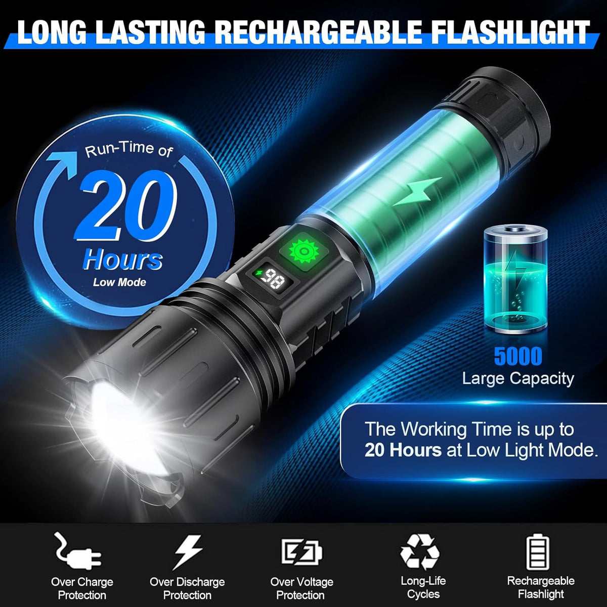 Tactische Oplaadbare Zaklamp