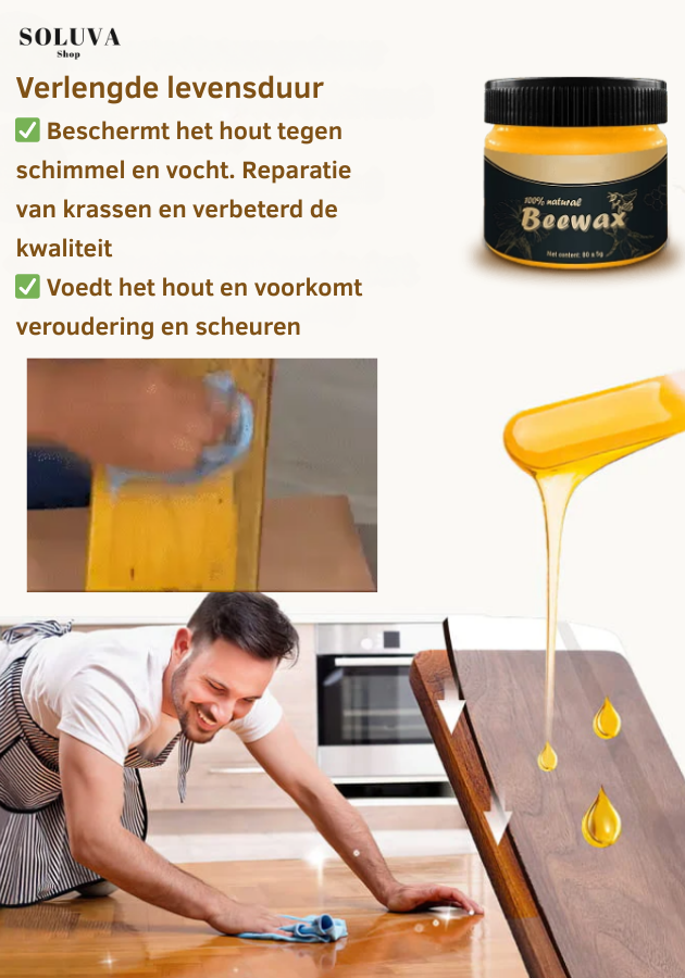 Bijenwax natuurlijke houtverzorging
