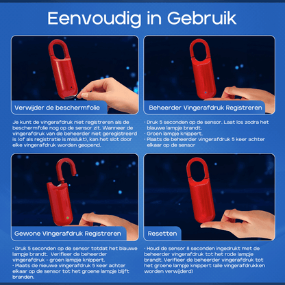 NenoTouch Vingerafdruk Hangslot