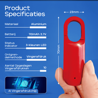 NenoTouch Vingerafdruk Hangslot