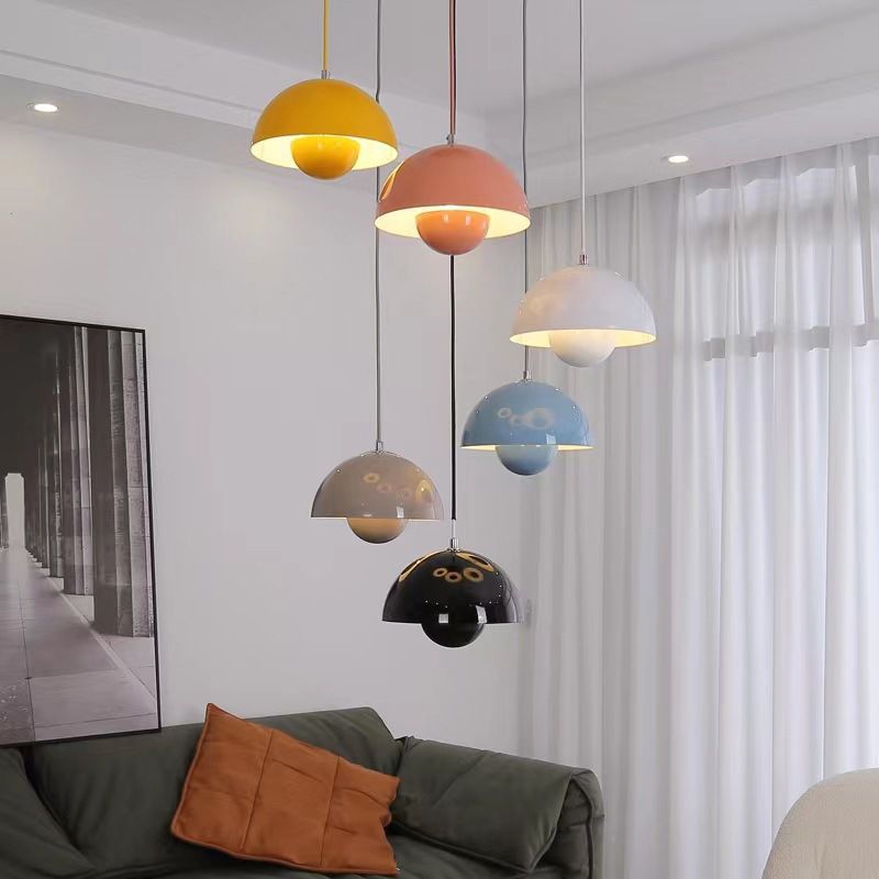 Scandinavische bloempot hanglamp met verstelbaar snoer