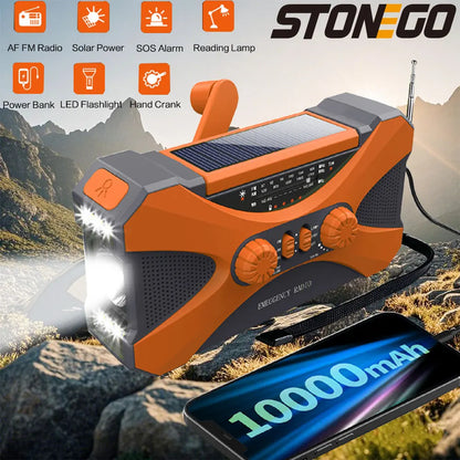 Noodradio met zonne-energie en powerbank