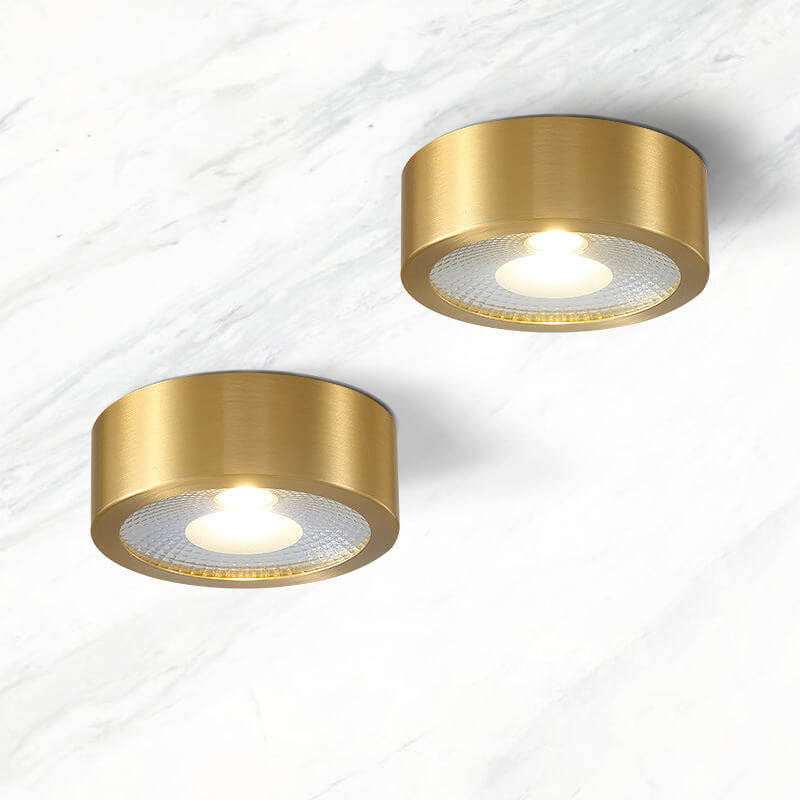 Luxe koperen inbouw LED-plafondlamp