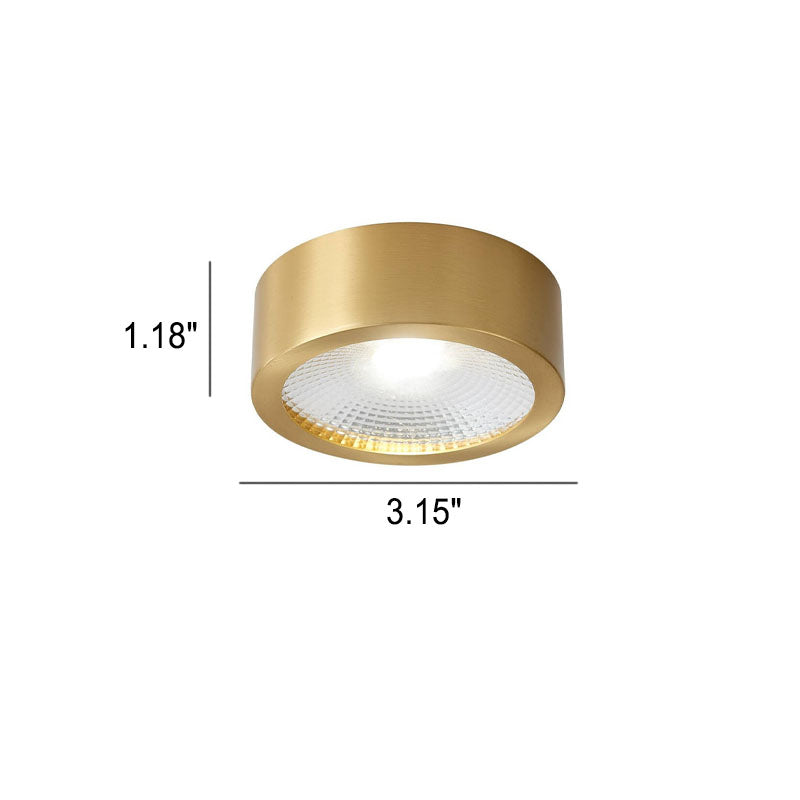 Luxe koperen inbouw LED-plafondlamp