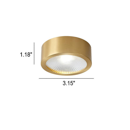 Luxe koperen inbouw LED-plafondlamp