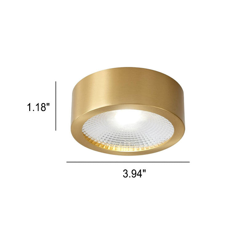 Luxe koperen inbouw LED-plafondlamp