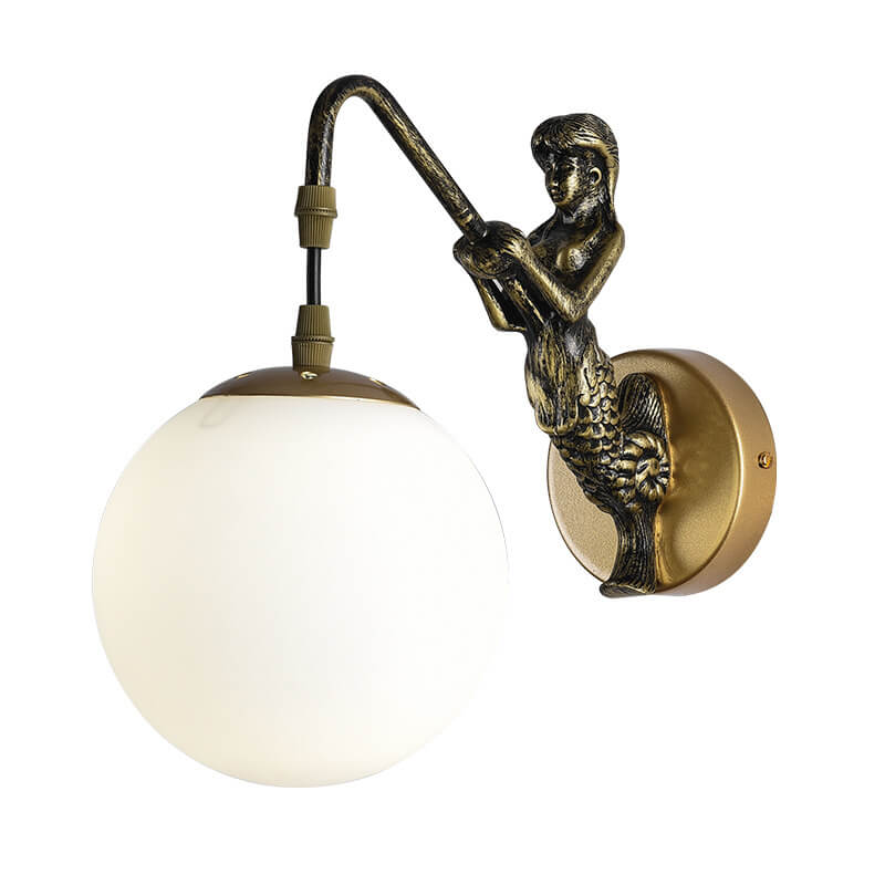 Moderne wandlamp met glazen kap