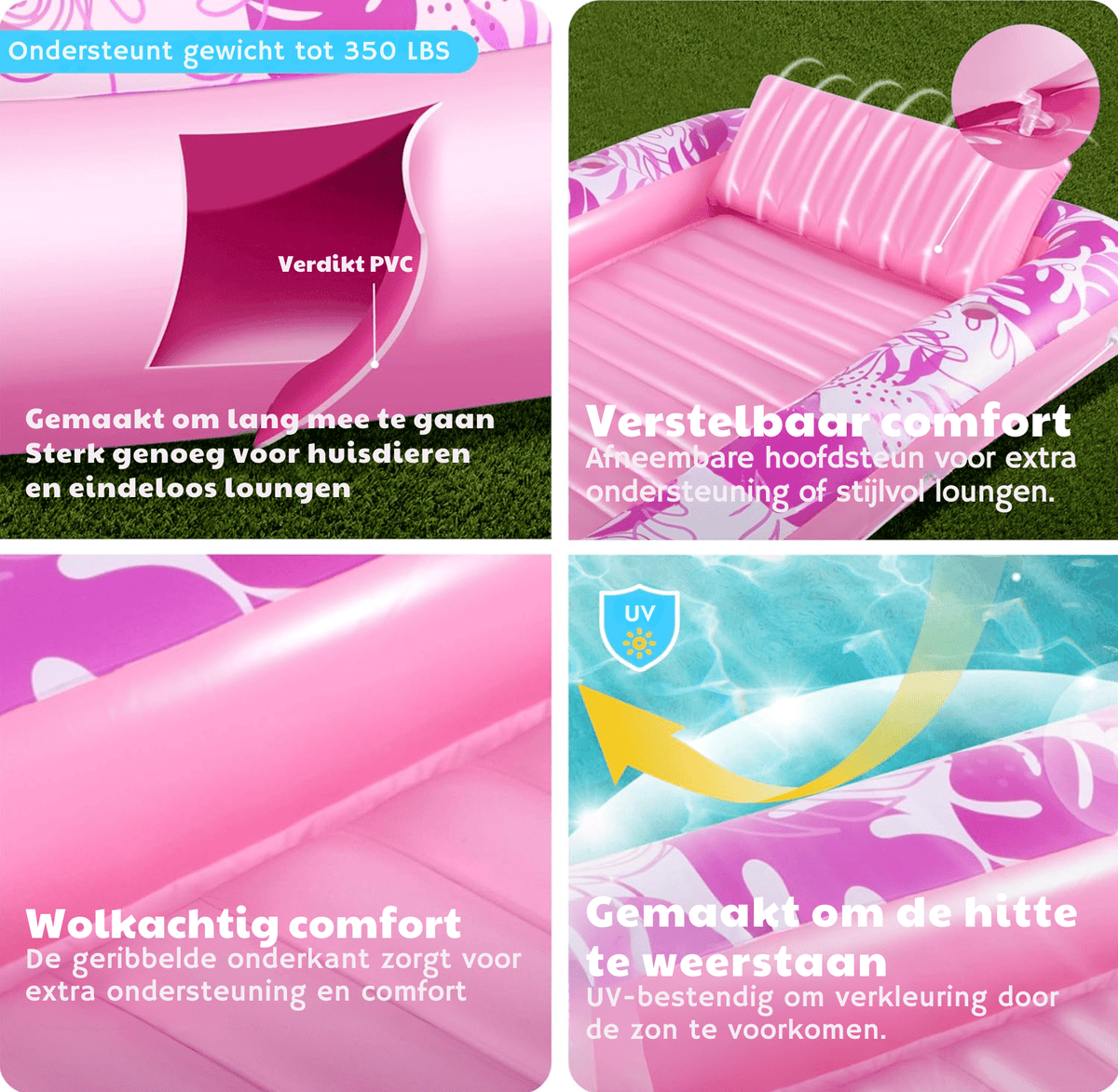 Opblaasbaar lounge zwembad en luchtbed