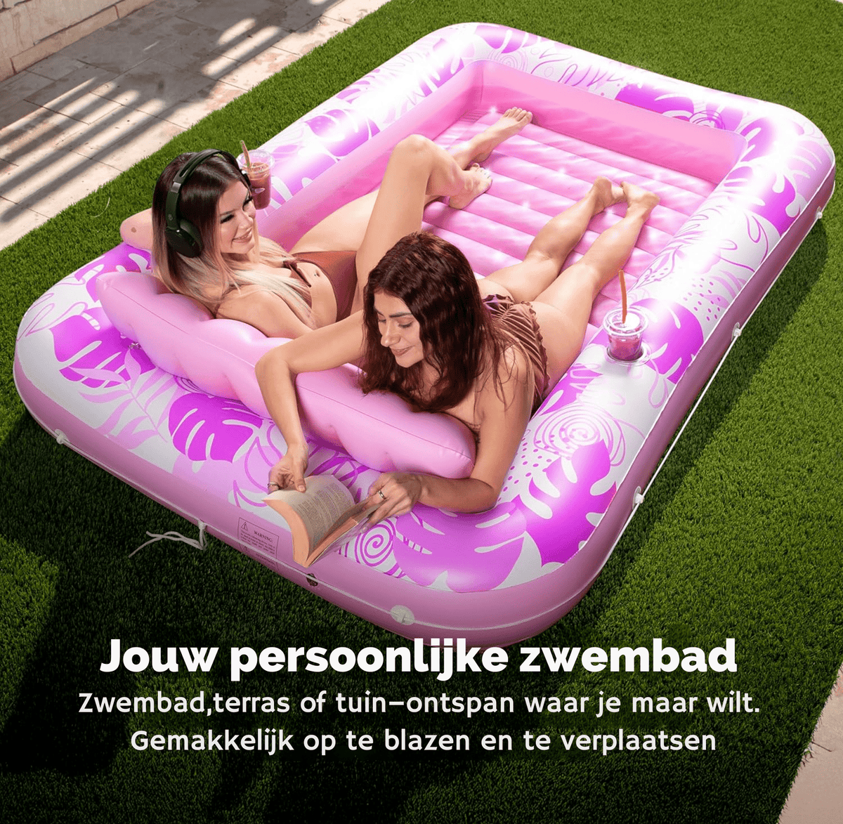 Opblaasbaar lounge zwembad en luchtbed