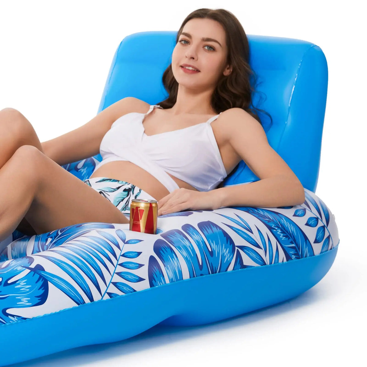 Opblaasbare waterstoel met rugleuning