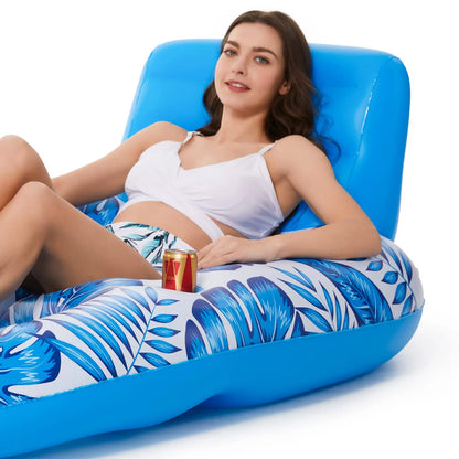 Opblaasbare waterstoel met rugleuning