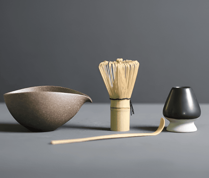 Matcha Thee Set 4-delig van Keramiek en Bamboe