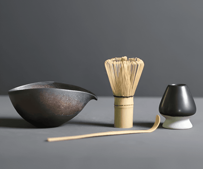 Matcha Thee Set 4-delig van Keramiek en Bamboe