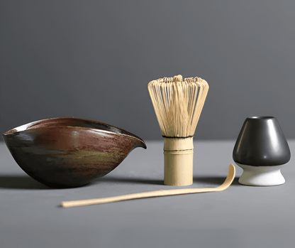 Matcha Thee Set 4-delig van Keramiek en Bamboe
