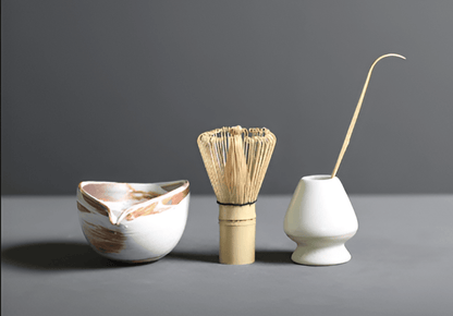 Matcha Thee Set 4-delig van Keramiek en Bamboe